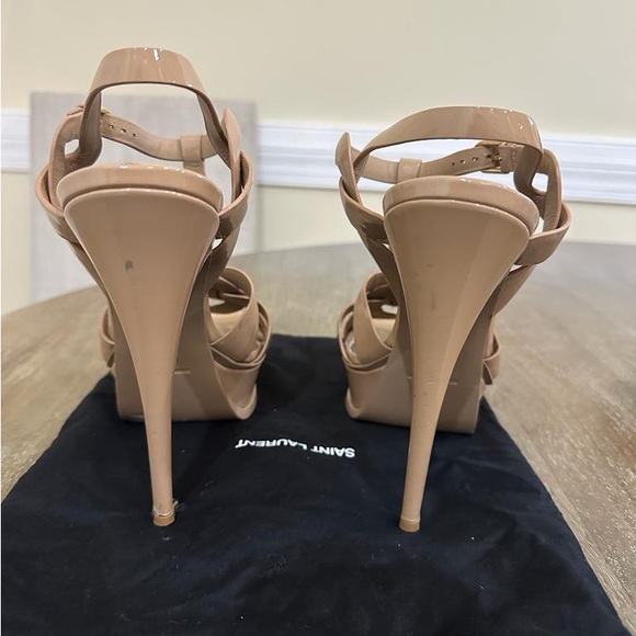 YSL Patent Leather T-strap heels -Tan 42 EU - Picture 2 of 7